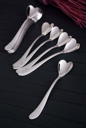 Hermia Juego de Cucharas de 12 Piezas Plateado 11 cm